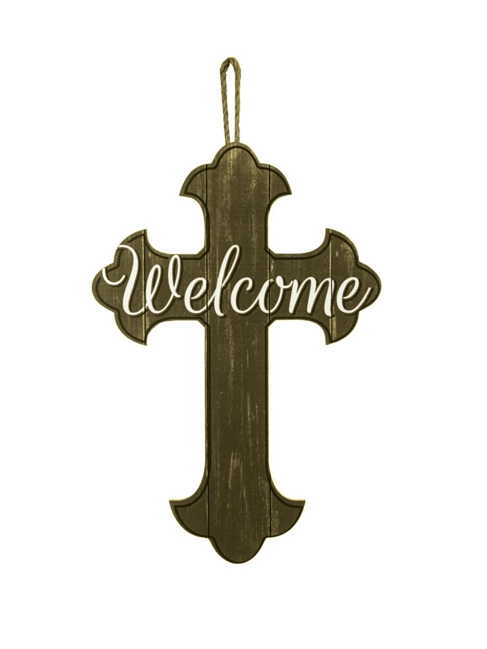 Amazon.com: GiftWrap Etc. Welcome Cross Front Door Sign - 16